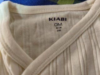 Lote 6 bodys cruzados Kiabi Talla 0 (50 cm)