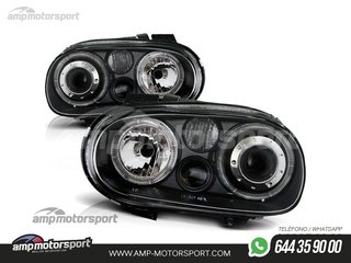 FAROS DELANTEROS OJOS DE ANGEL + LOOK R32 PARA VOLKSWAGEN GOLF MK4