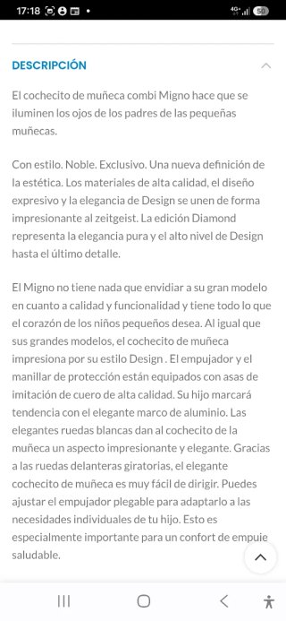 Cochecito Muñecas ABC Design.
