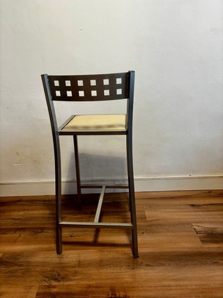 Taburete Alto Metal y Madera