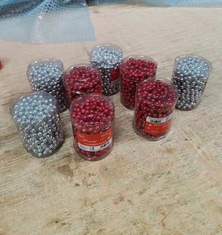 Lotto 8 Catene Perline Natalizie Hmj 8mmx5mt