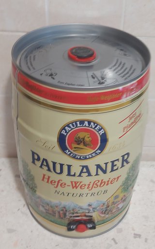 Barilotto Paulaner Hefe-Weißbier 5L da collezione