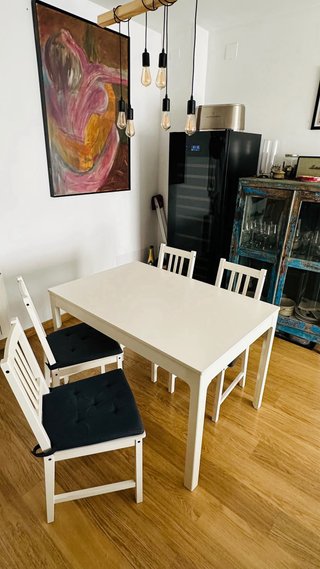Mesa extensible Ikea madera blanca