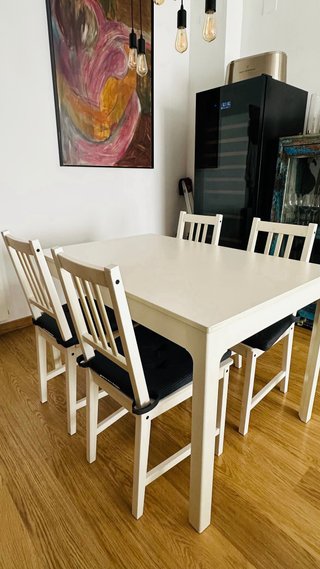 Mesa extensible Ikea madera blanca