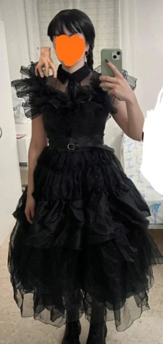 Vestido Cosplay Wednesday Addams