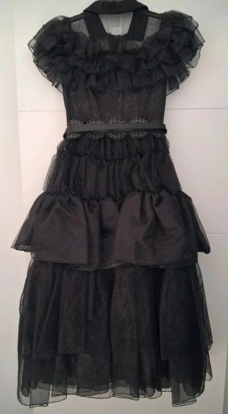 Vestido Cosplay Wednesday Addams