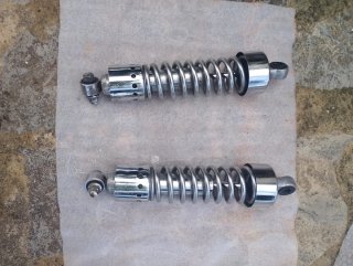 Amortiguadores Moto Chopper 30 cm Cromados