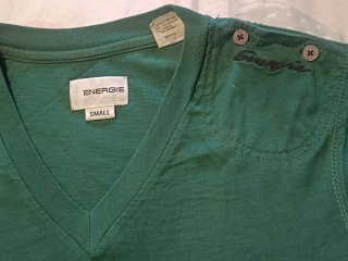 Camiseta verde manga corta