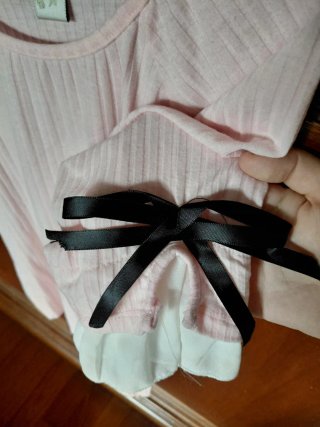 Maglia Aerfan 3/4 pizzo bianco fiocchi neri