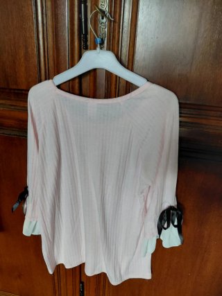 Maglia Aerfan 3/4 pizzo bianco fiocchi neri