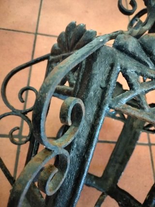 Lámpara vintage de forja para restaurar