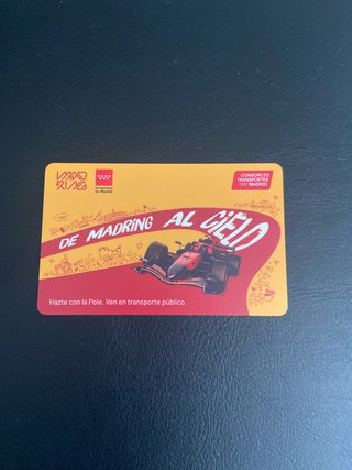 Tarjeta Transporte Madrid F1