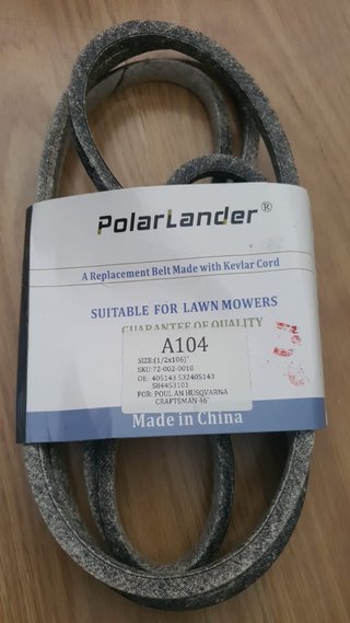 PolarLander Correa Kevlar Cortacésped 1/2 x 106