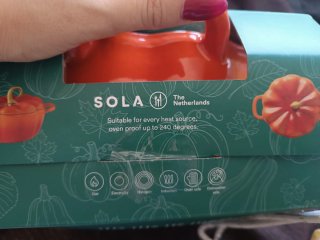 Olla Sola Hierro Fundido Diseño Calabaza 2.8L