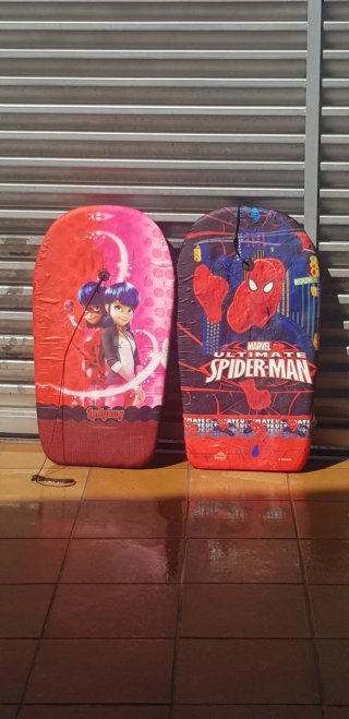 2 Tablas de surf infantiles para la playa.
