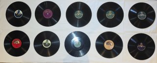 Lote 10 Discos Pizarra Antiguos