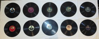 Lote 10 Discos Pizarra Antiguos