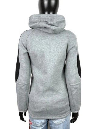 Felpa Puma Tecnica Donna Grigia Cappuccio Zip XS