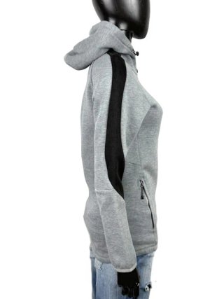 Felpa Puma Tecnica Donna Grigia Cappuccio Zip XS