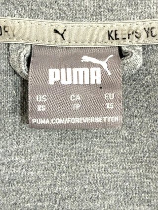 Felpa Puma Tecnica Donna Grigia Cappuccio Zip XS