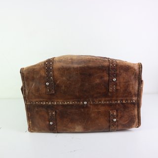 BORSA BORSONE PELLE VINTAGE ANNI 80 90 ARTIGIANALE