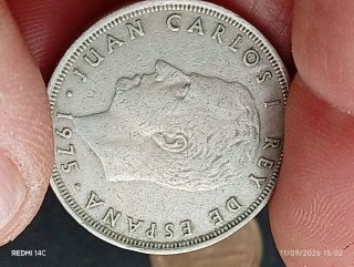 Lote de monedas: 500, 100, 50, 25, 5 y 1 peseta