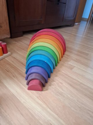 Arcoíris de madera para niños
