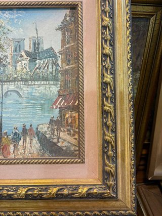 ÓLEO ESCENA COSTUMBRISTA PARÍS