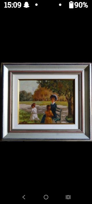 Vecchio quadro dipinto ad olio