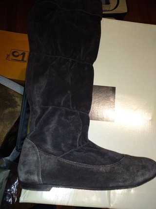 Stivali in pelle marrone