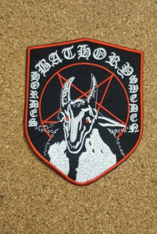 Bathory Patch - Goat Shield (Embroidered Sew-on)