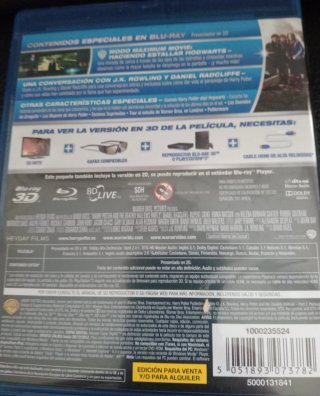 Blu-ray 3D Harry Potter Reliquias Muerte Parte 2
