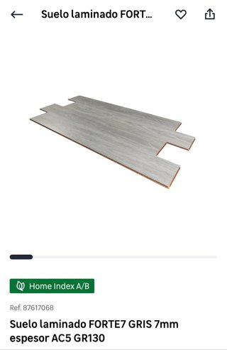 Suelo laminado FORTE7 GRIS 7mm AC5
