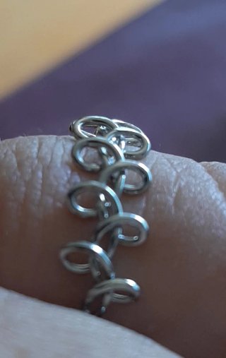 Anillo Acero Inox Trenzado Ajustable. Nuevo
