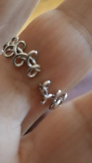 Anillo Acero Inox Trenzado Ajustable. Nuevo