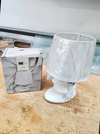 Lume Lampada Da Tavolo Moderna Ceramica Bianca