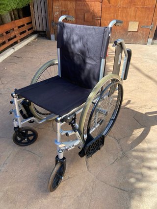 Silla de ruedas talla 44-45 plegable metalica