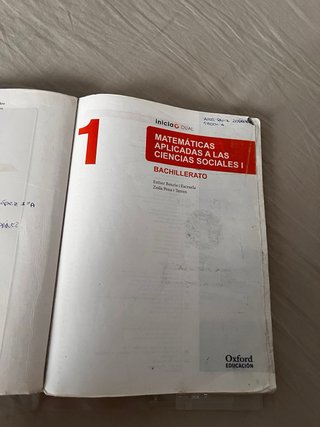 Matemáticas aplicadas a las ciencias sociales I