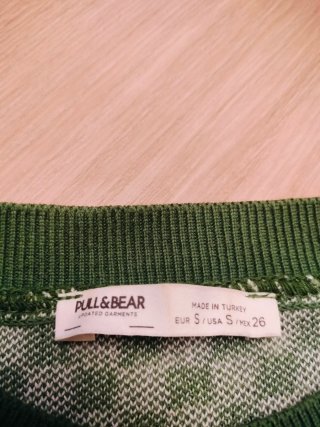 Camisola xadrez verde e branco