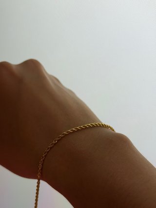 Pulsera Oro 18k Tejido Lazo