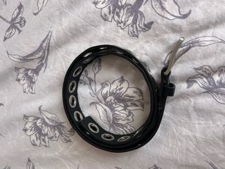 Pack 2 cinturones: negro y estampado serpiente