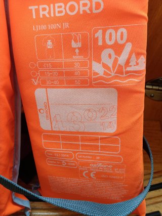 Chaleco salvavidas infantil naranja