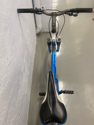 Bicicleta de Montaña Decathlon Azul/Blanca