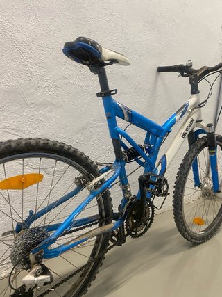 Bicicleta de Montaña Decathlon Azul/Blanca
