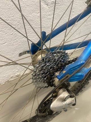 Bicicleta de Montaña Decathlon Azul/Blanca