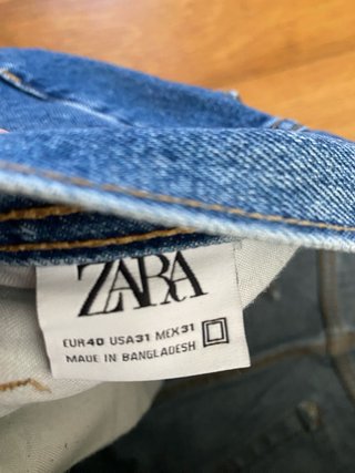 Calções de ganga Zara azuis