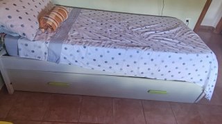 Armario juvenil 3 puertas, cama nido y mesita