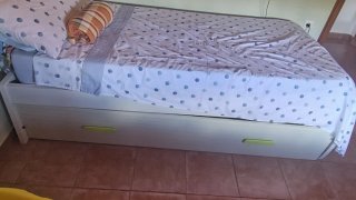 Armario juvenil 3 puertas, cama nido y mesita
