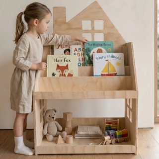 Mobile Montessori 2in1 Scaffale per bambini casa
