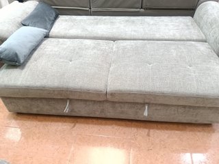 Sofá Cama Belux Tela Beige/Gris